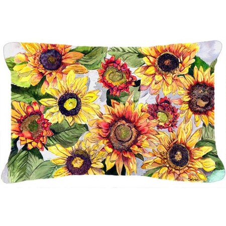 Carolines Treasures Carolines Treasures 8766PW1216 12 x 16 In. Sunflowers Indoor & Outdoor Fabric Decorative Pillow 8766PW1216